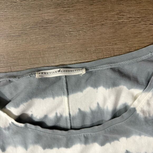 Peruvian Connection Maxi Dress Large Beachcomber Long Sleeve Stripe Tie Dye - Picture 2 of 9